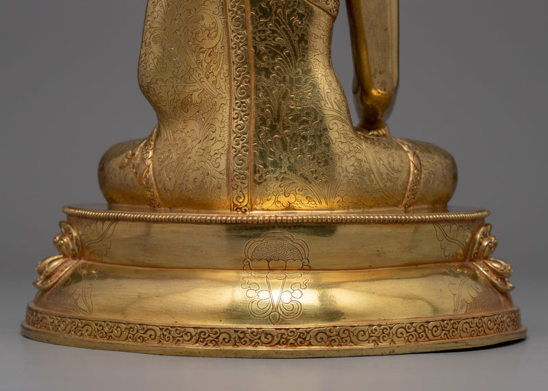 Crowned Buddha Shakyamuni Kadampa Statue | Himalayan Buddhist Art