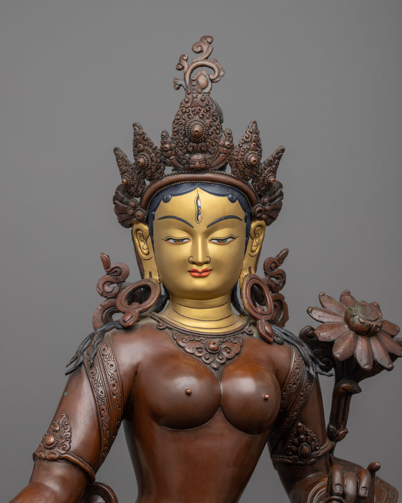 White Tara Statue Standing | Tibetan Deity of Longlife | Compassionate Deity