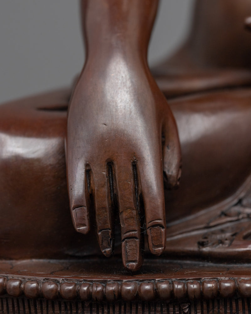 Statue of Buddha Shakyamuni | Hand-Carved in Traditional Himalayan Art