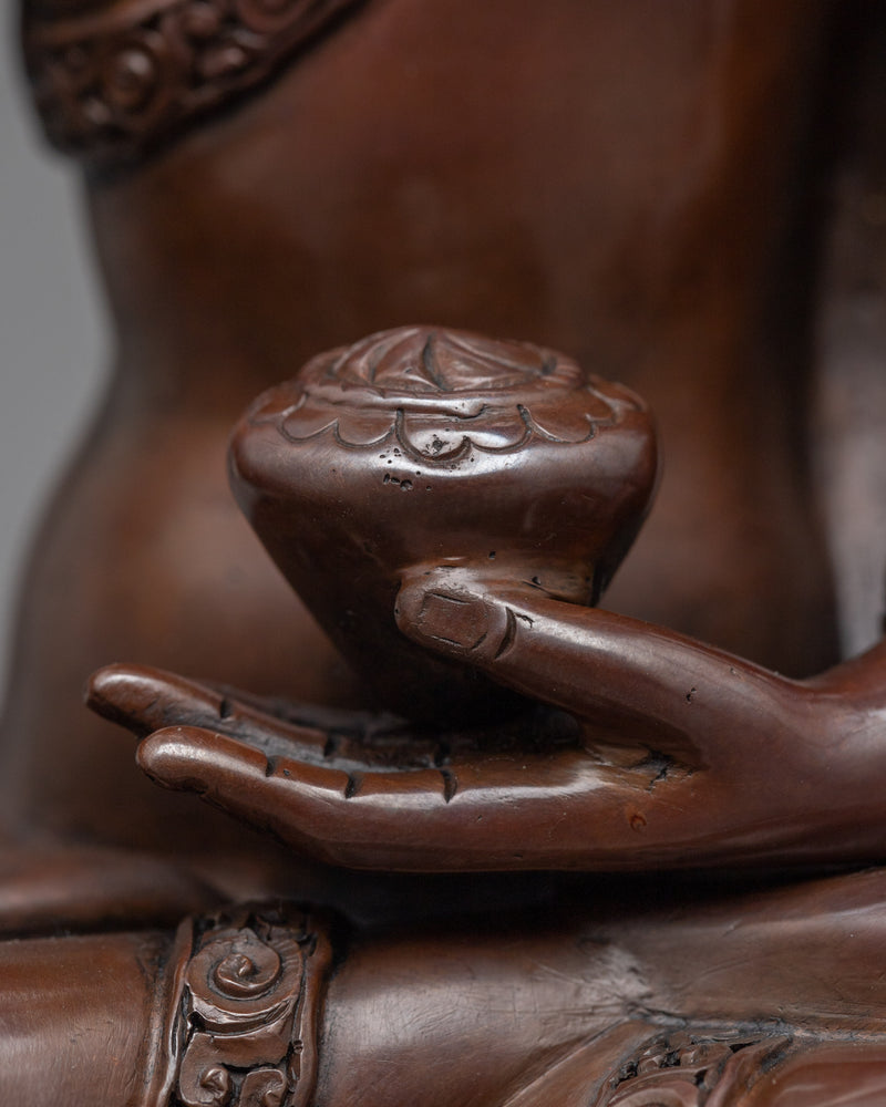 Statue of Buddha Shakyamuni | Hand-Carved in Traditional Himalayan Art