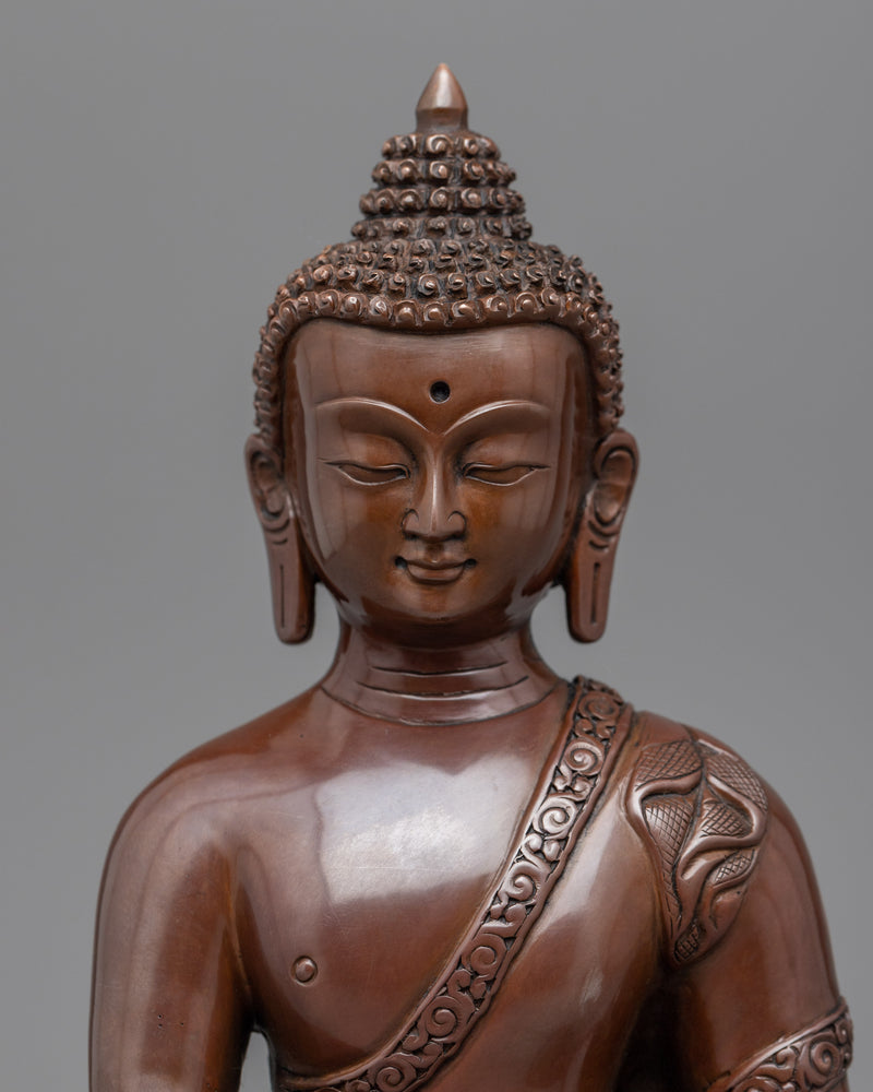 Statue of Buddha Shakyamuni | Hand-Carved in Traditional Himalayan Art