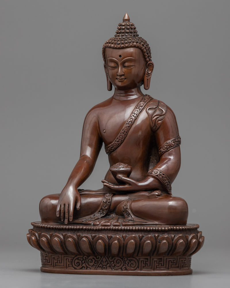 Statue of Buddha Shakyamuni | Hand-Carved in Traditional Himalayan Art