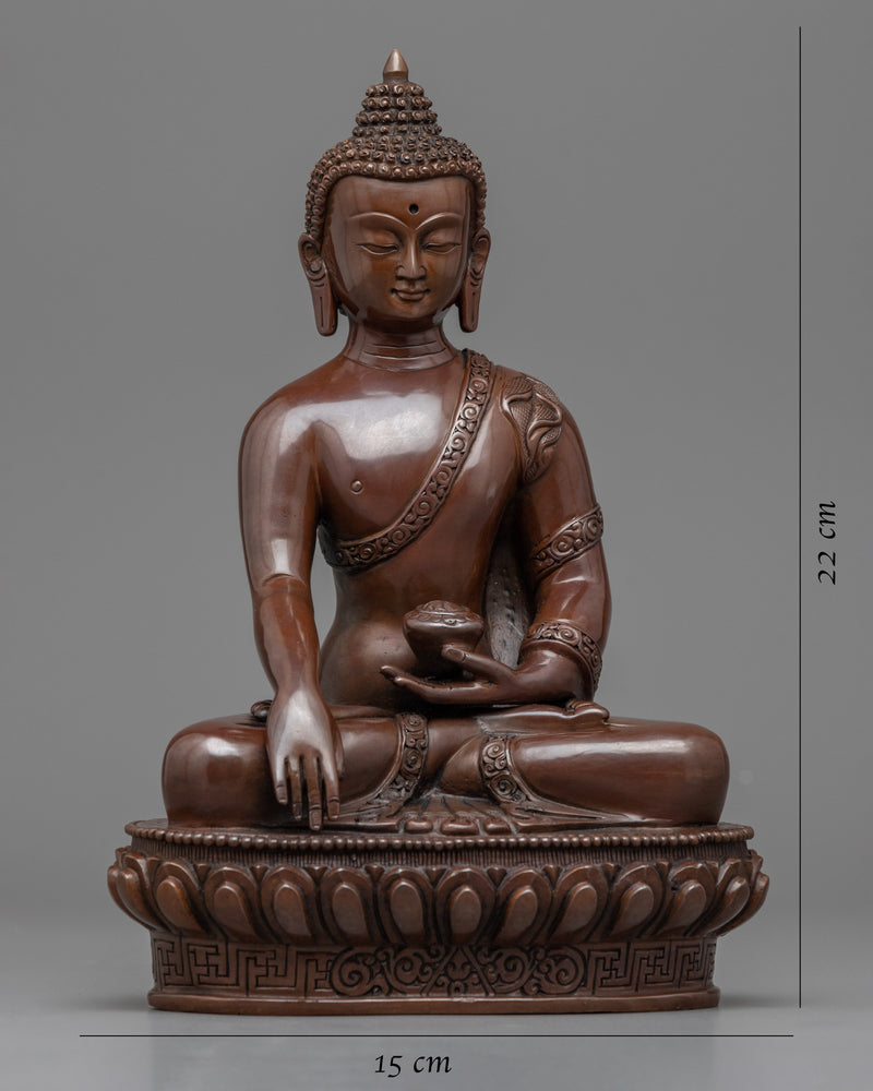 Statue of Buddha Shakyamuni | Hand-Carved in Traditional Himalayan Art