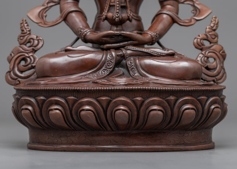 Seated Amitayus Buddha Statue  | Handmade Traditional Nepali Figure