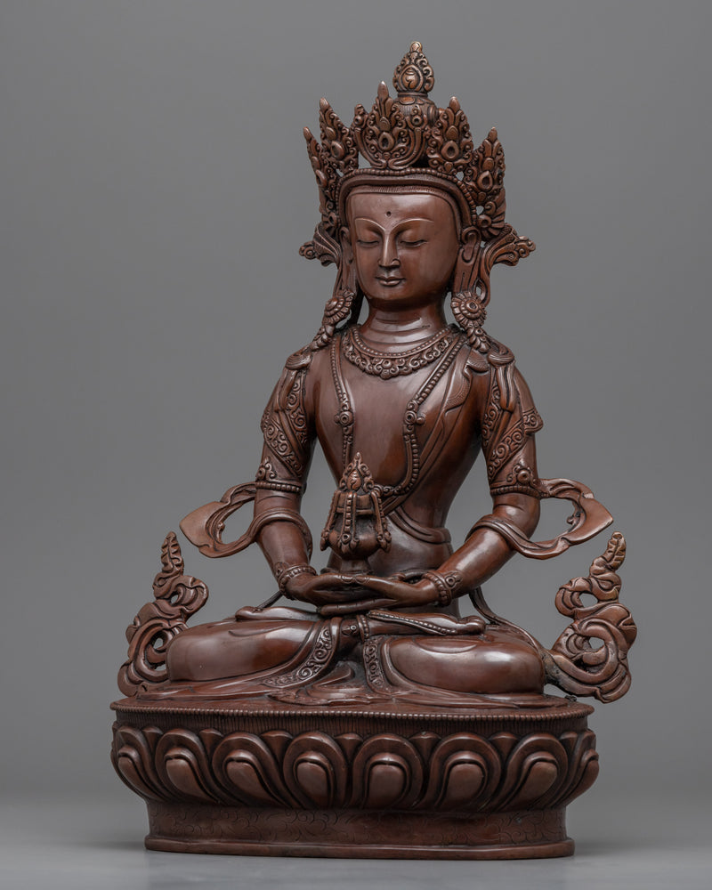 Seated Amitayus Buddha Statue  | Handmade Traditional Nepali Figure
