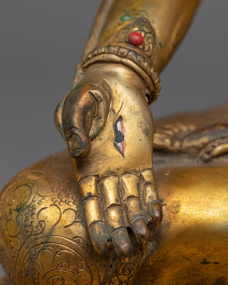 Gold Gilded White Tara Art  | Bodhisattva of Compassion Statue