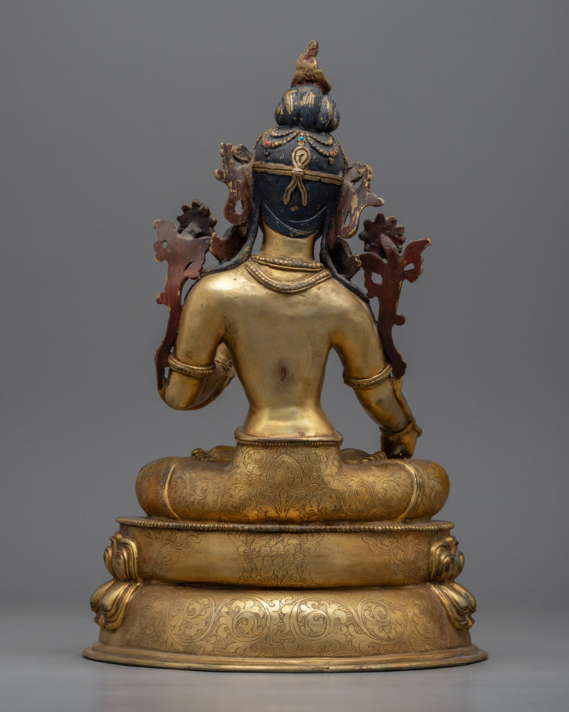 Gold Gilded White Tara Art  | Bodhisattva of Compassion Statue