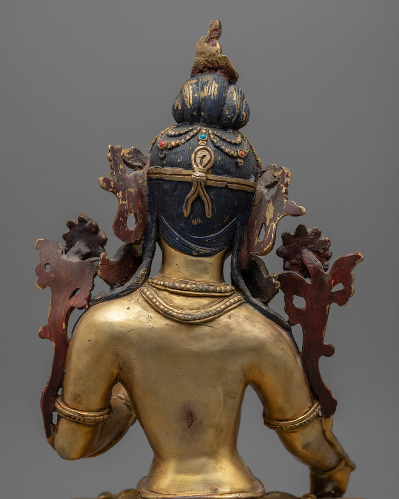 Gold Gilded White Tara Art  | Bodhisattva of Compassion Statue