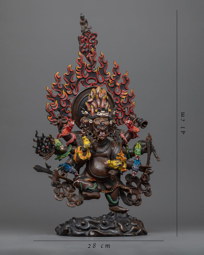 Oxidized Copper Ucchusma Statue |  Great Strength Furious Diamond Ucchuṣma