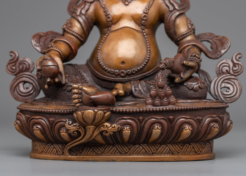 Dzambhala Empowerment Sculpture | Buddhist Deity of Wealth Statue