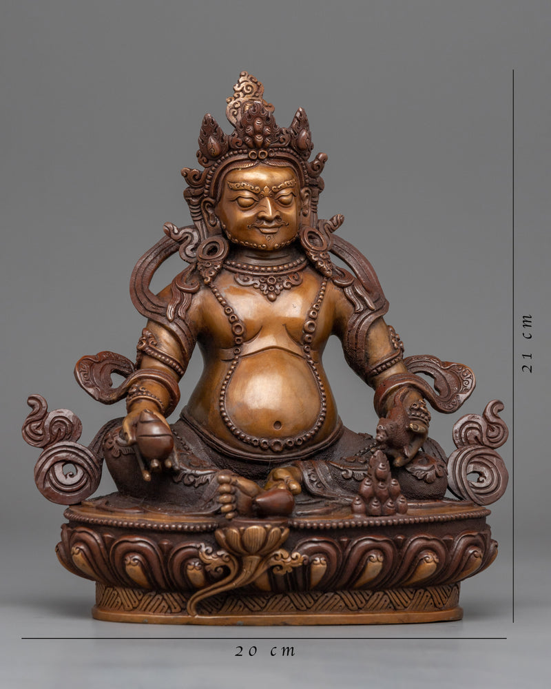 Dzambhala Empowerment Sculpture | Buddhist Deity of Wealth Statue