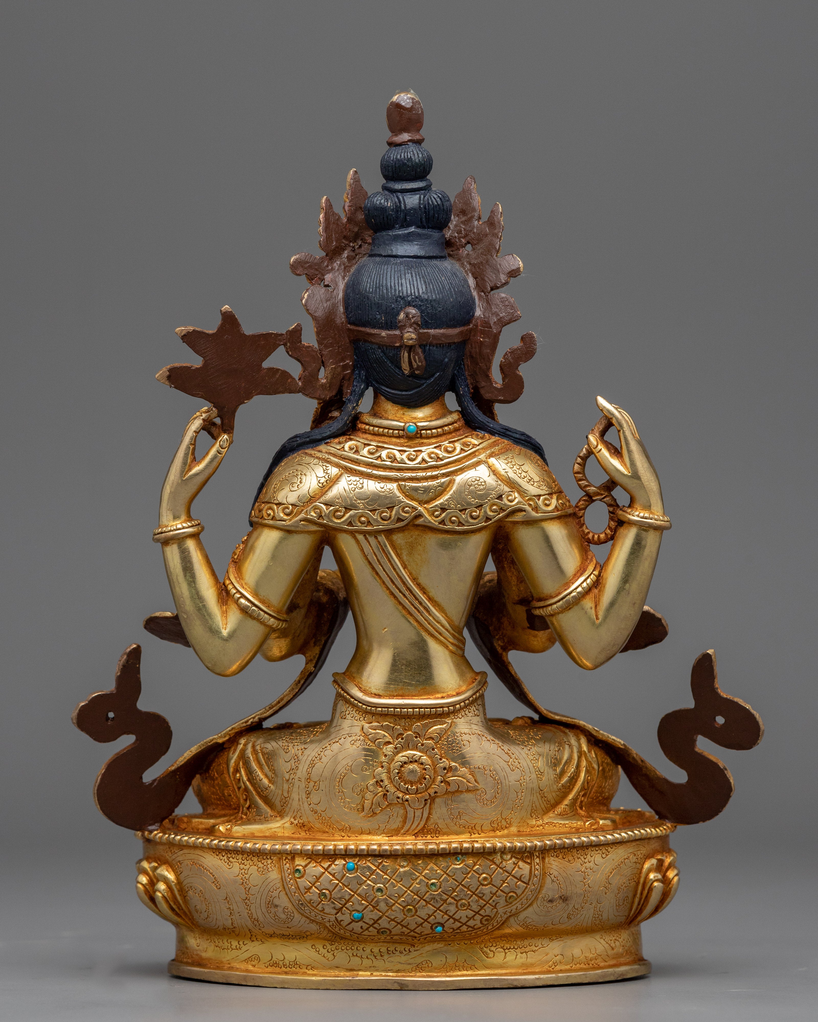 4 Armed Chenrezig Statue for Meditation | Handcrafted Buddhist Statue for Meditation