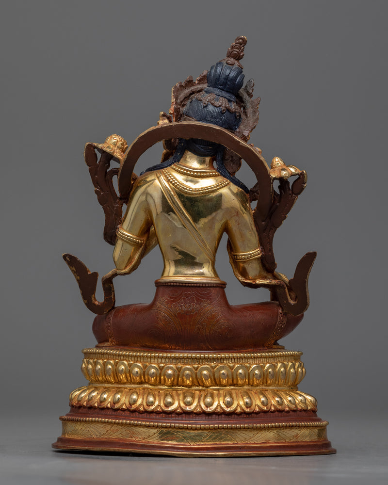 Green Tara Bodhisattva Sculpture | Hand-Carved Traditional Buddhist Statue