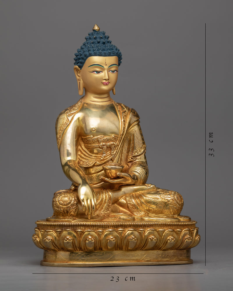 Namo Shakyamuni Buddha Sculpture for Meditation | Traditional Tibetan Style Buddhist Statue