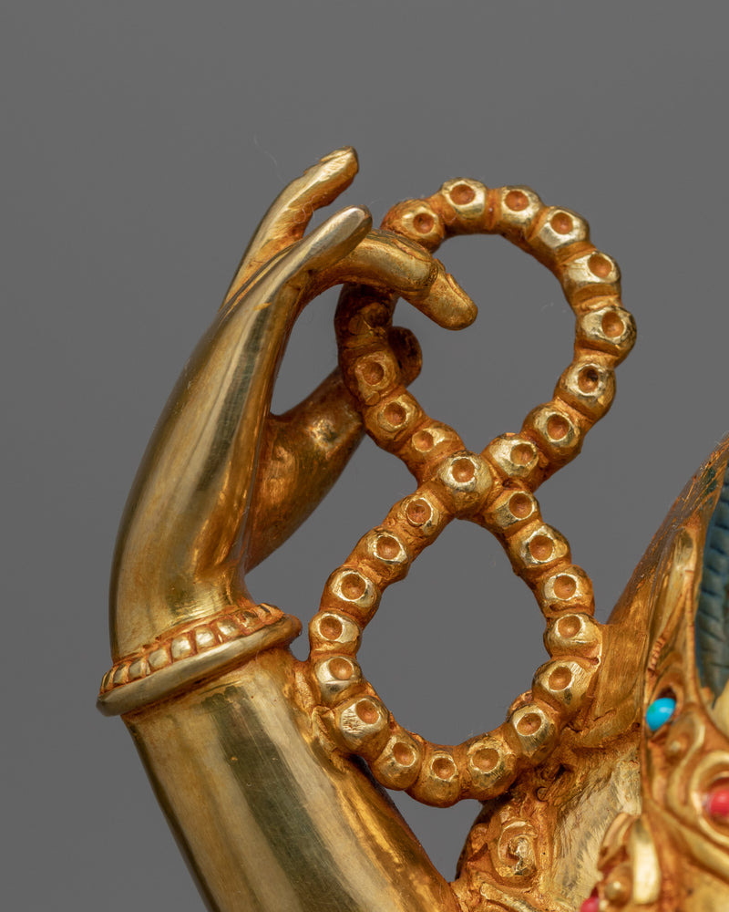 4 Armed Bodhisattva Chenrezig Statue | Hand-Carved Buddhist Artwork