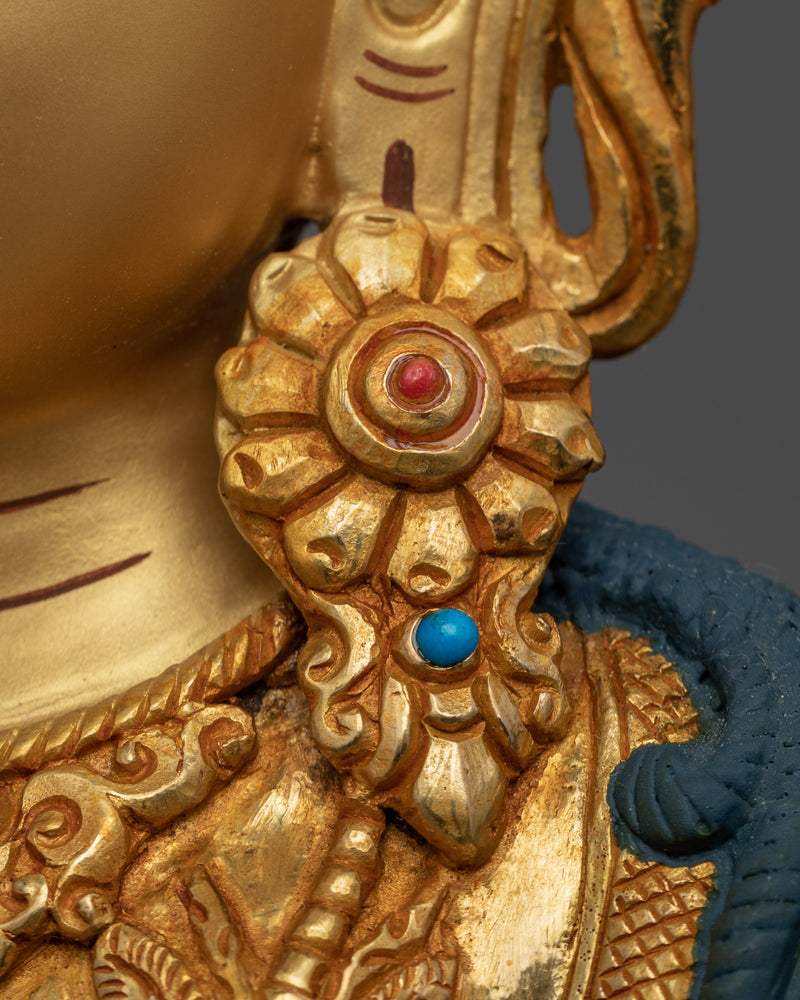 4 Armed Bodhisattva Chenrezig Statue | Hand-Carved Buddhist Artwork
