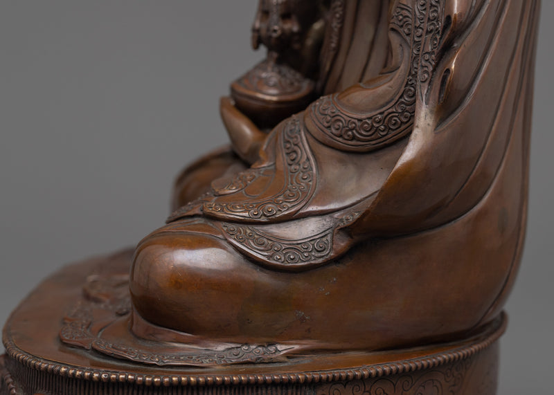 Tibetan Guru Rinpoche Statue | Traditionally Handmade Himalayan Religious Statues