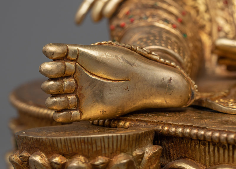 Green Tara Bodhisattva Statue | Traditional Tibetan Style Buddhist Statue