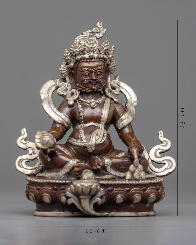 Dzambhala, the Deity of Wealth and Prosperity Sculpture |  Buddhist Oxidized Copper Statue