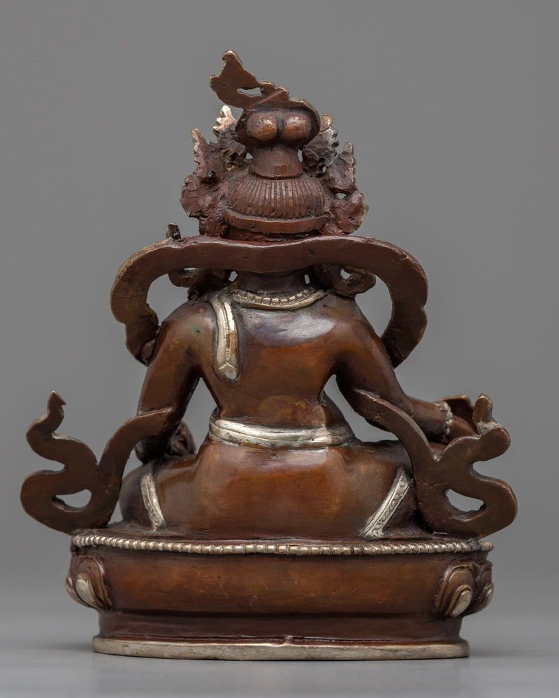 Dzambhala, the Deity of Wealth and Prosperity Sculpture |  Buddhist Oxidized Copper Statue