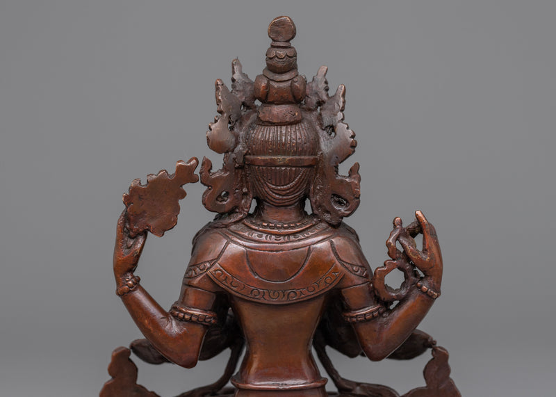 Bodhisattva Chenrezig Statue | Avalokitesvara, "One who looks with unwavering eye" Sculpture