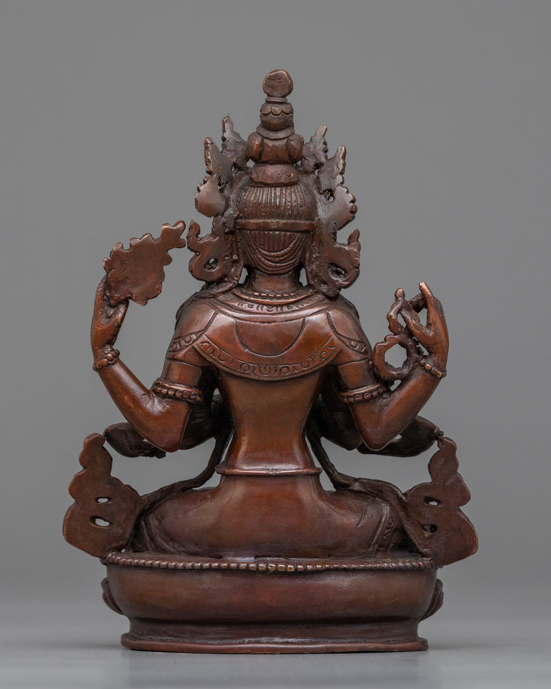 Bodhisattva Chenrezig Statue | Avalokitesvara, "One who looks with unwavering eye" Sculpture