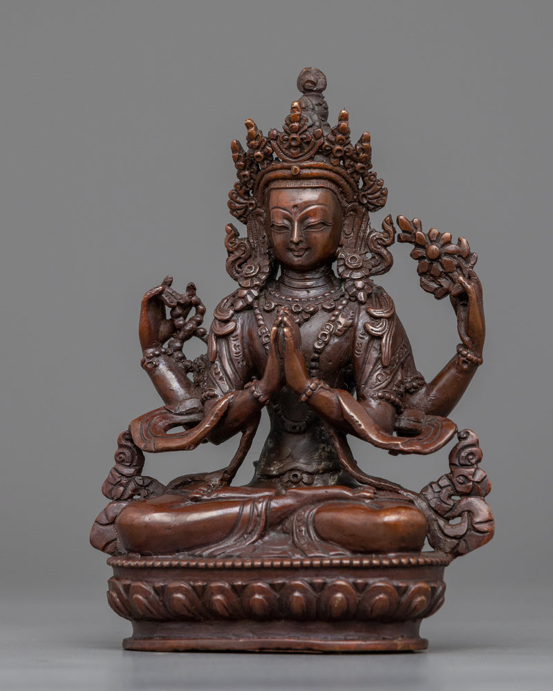 Bodhisattva Chenrezig Statue | Avalokitesvara, "One who looks with unwavering eye" Sculpture