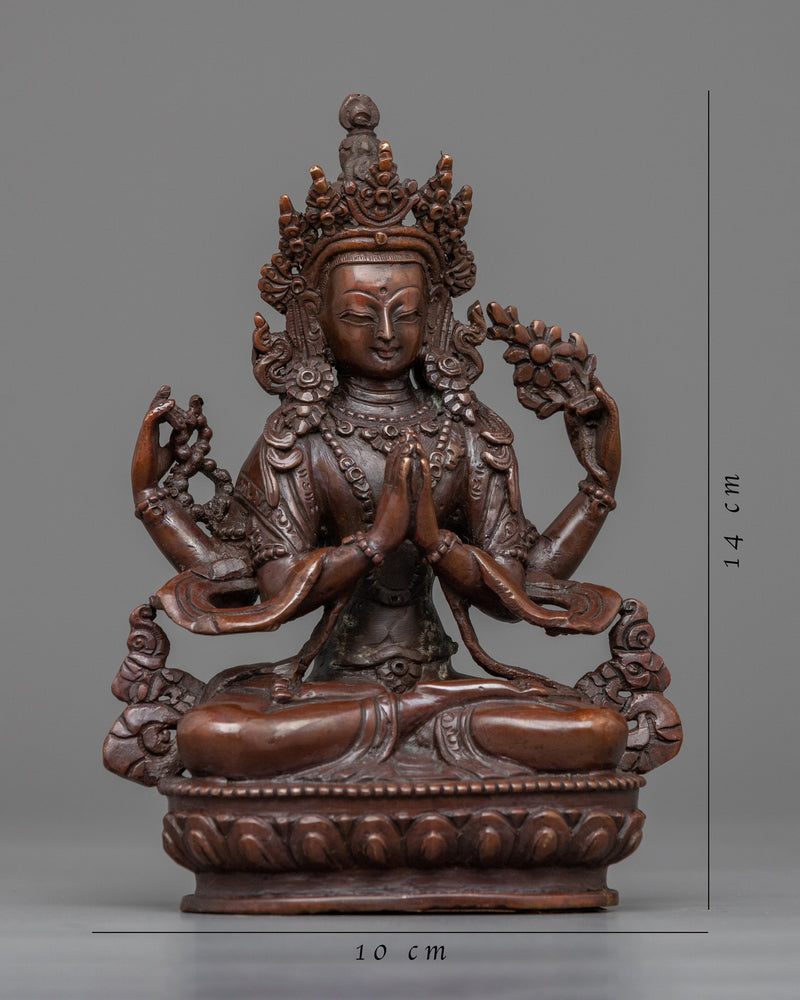 Bodhisattva Chenrezig Statue | Avalokitesvara, "One who looks with unwavering eye" Sculpture