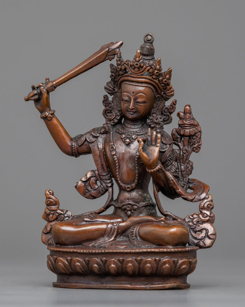 Manjushri Bodhisattva Sculpture for Meditation and Ritual | Bodhisattva of Wisdom Statue