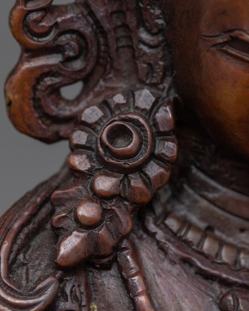 Handcrafted Vajradhara Statue | Buddhist Oxidized Copper Statue