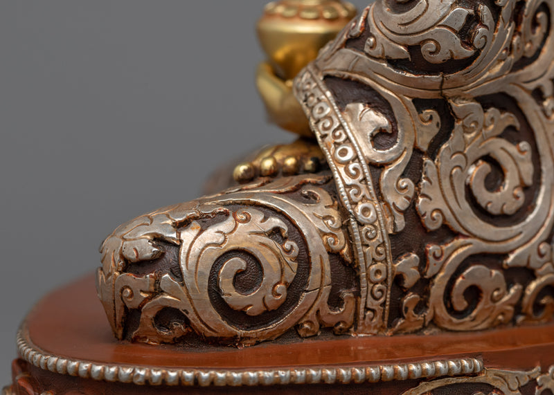 Crown Amitabha Buddha Statue | Traditional Tibetan Style Buddhist Statue