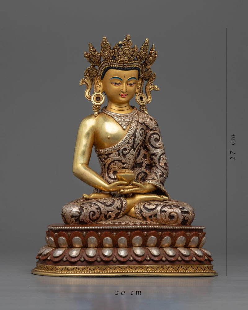 Crown Amitabha Buddha Statue | Traditional Tibetan Style Buddhist Statue