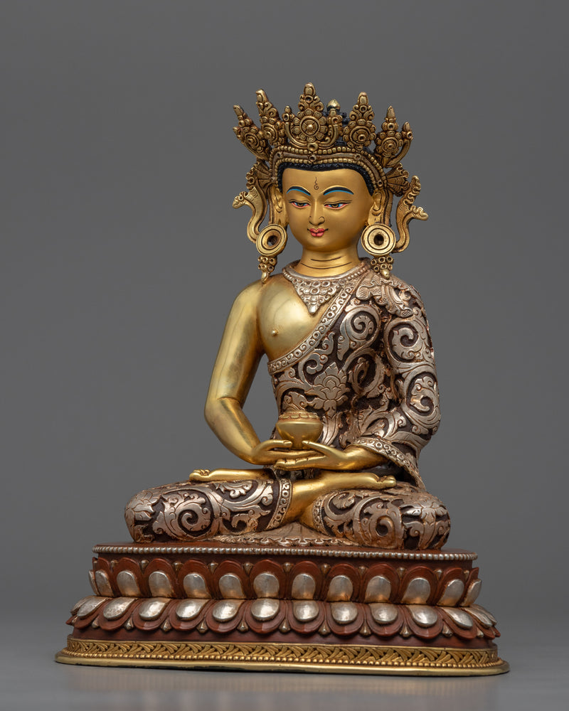 Crown Amitabha Buddha Statue | Traditional Tibetan Style Buddhist Statue