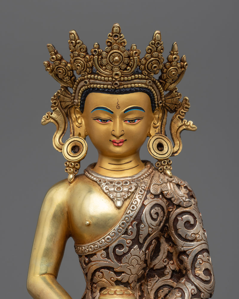 Crown Amitabha Buddha Statue | Traditional Tibetan Style Buddhist Statue