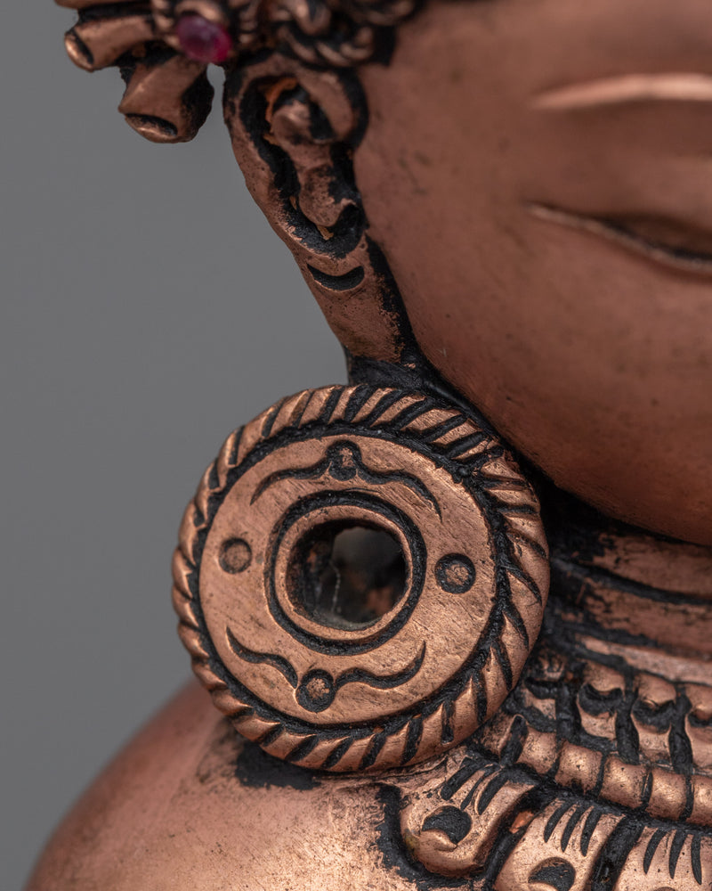 Standing Green Tara Buddha Statue | Buddhist Oxidized Copper Statue
