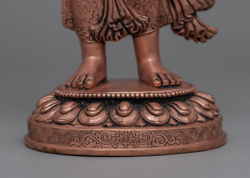Standing Green Tara Buddha Statue | Buddhist Oxidized Copper Statue
