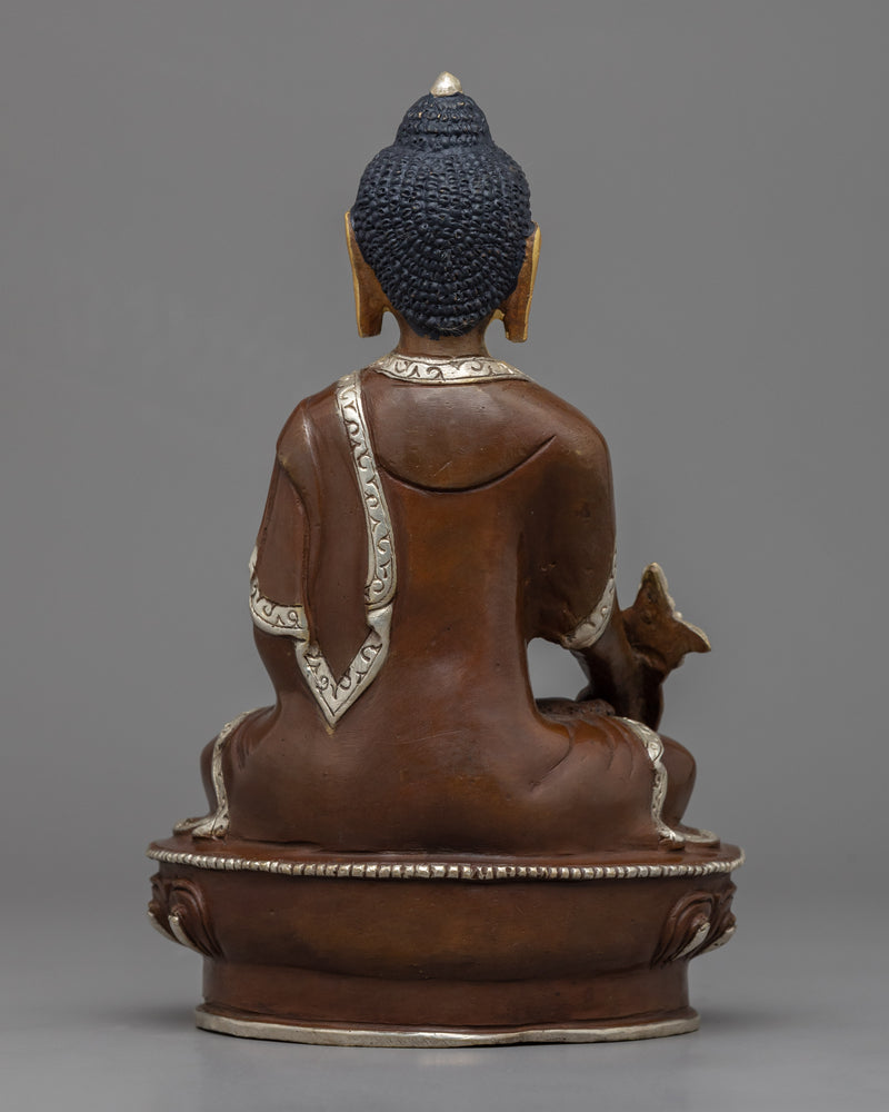 Medicine Buddha Chant Practice Statue | Hand-Carved Bhaiṣajyaguru Statue
