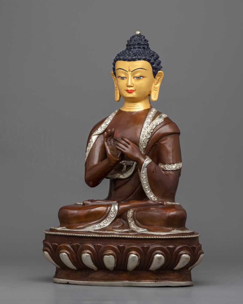 Vairocana Buddha Gold Gilded Statue | "The Illuminator" Buddha Sculpture