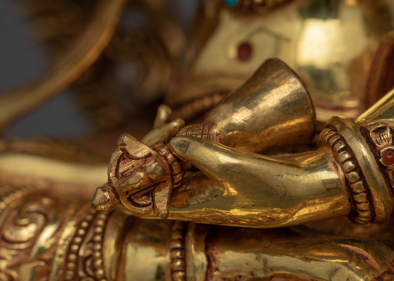 Vajrasattva Mantra Practice Statue | Traditional Handcrafted Buddhist Art