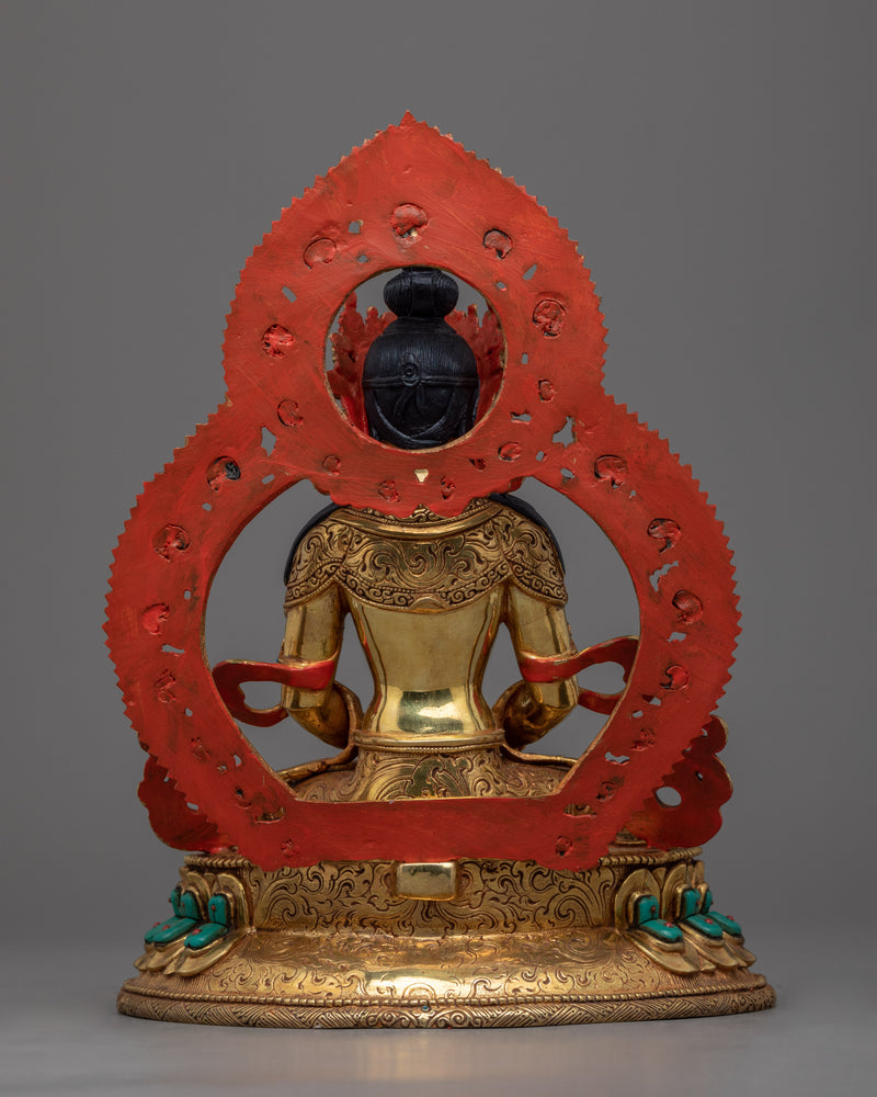 Amitayus Buddha Statue for Spiritual Enlightenment | Himalayan Exquisite Handmade Statue