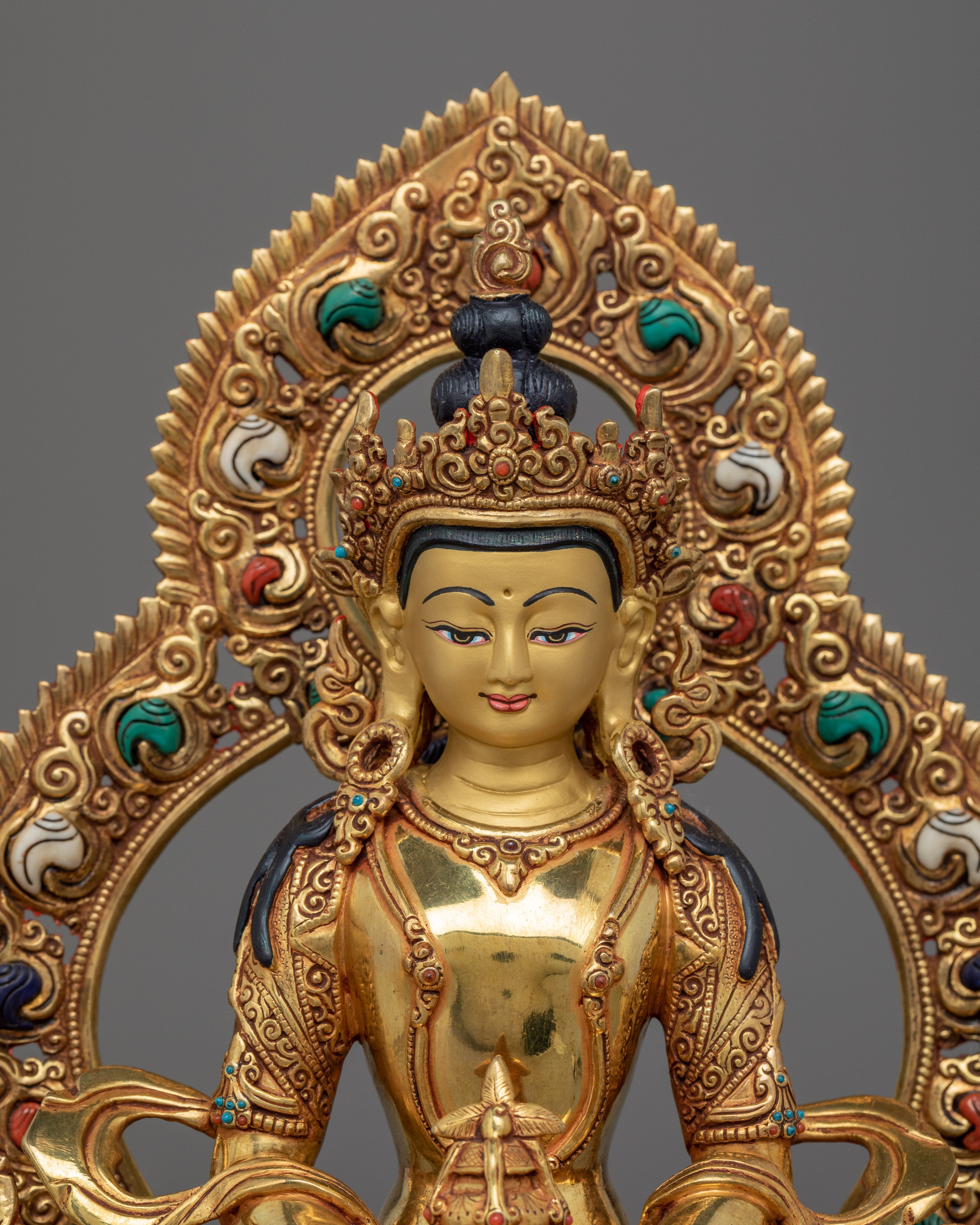 Amitayus Buddha Statue for Spiritual Enlightenment | Himalayan Exquisite Handmade Statue