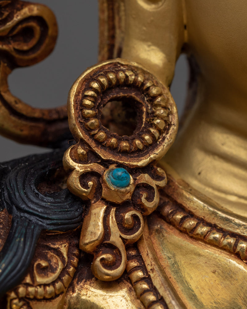 Bodhisattva Manjushri Statue | Traditional Tibetan Style Buddhist Statue of Bodhisattva