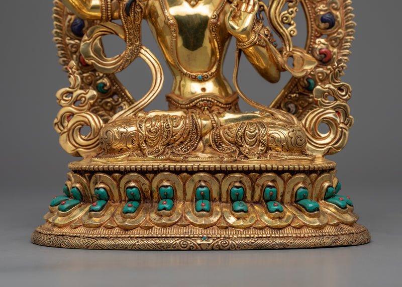 Bodhisattva Manjushri Statue | Traditional Tibetan Style Buddhist Statue of Bodhisattva