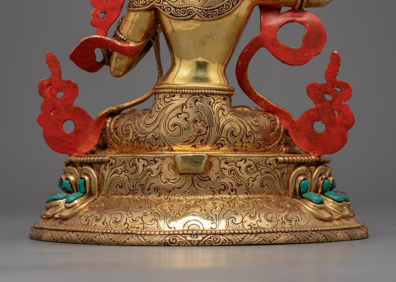 Bodhisattva Manjushri Statue | Traditional Tibetan Style Buddhist Statue of Bodhisattva