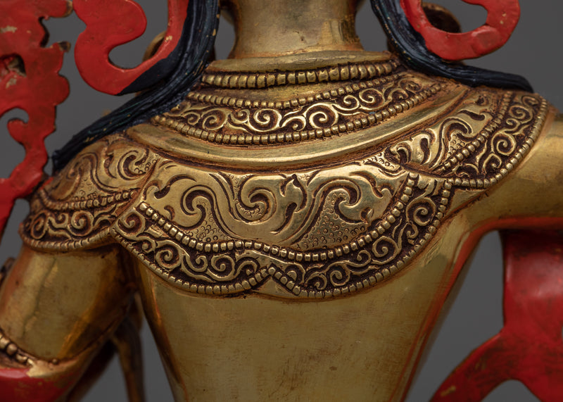 Bodhisattva Manjushri Statue | Traditional Tibetan Style Buddhist Statue of Bodhisattva