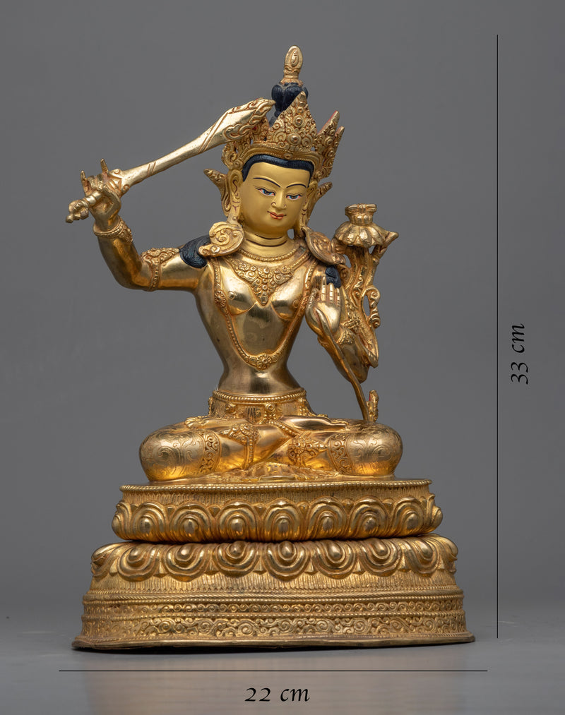Sword Wielding Manjushri Statue | Bodhisattva of Supreme Wisdom