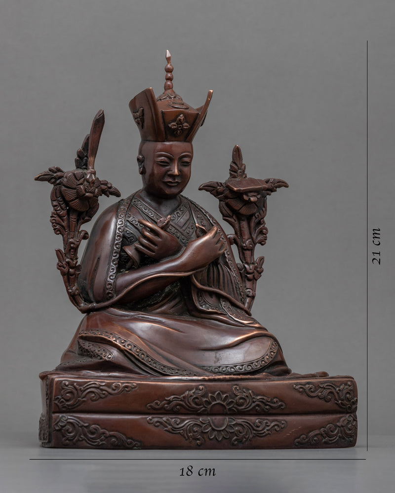 16th Karmapa Meditation Statue | Traditional Tibetan Hand-Carved Sculpture
