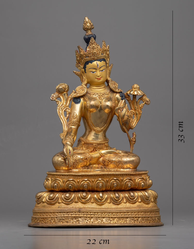 White Tara Statue for Meditation and Ritual | Traditional Himalayan Religious Statue
