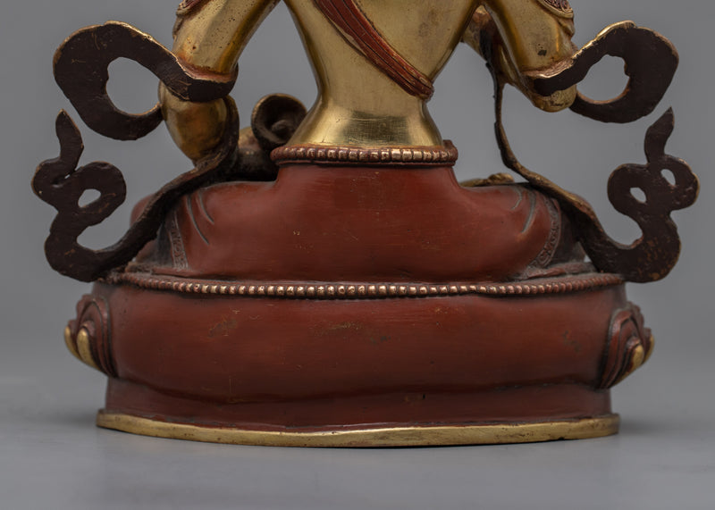 Vajrasattva Mantra Practice Statue | Buddhist Oxidized Copper Statue