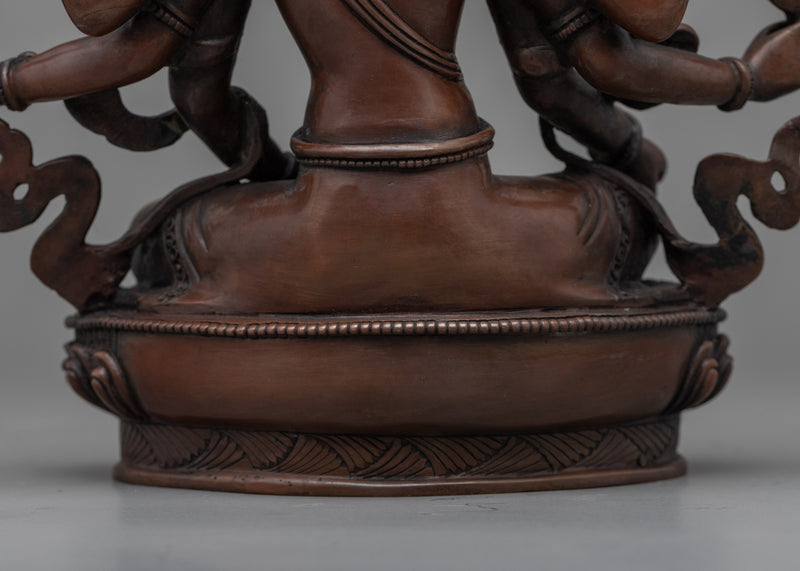 Vasudhara Oxidized Copper Statue | Himalayan Buddhist Oxidized Copper Statue